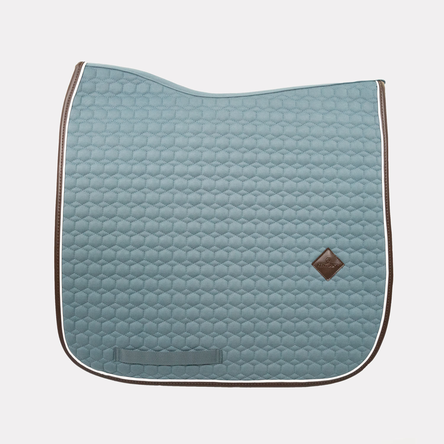 Tapis-de-selle-dressage-kentucky-horsewear-color-bleu-cheval-occaison-1. Kentucky Horsewear - Tapis De Dressage Classic Leather Bleu – Image 1