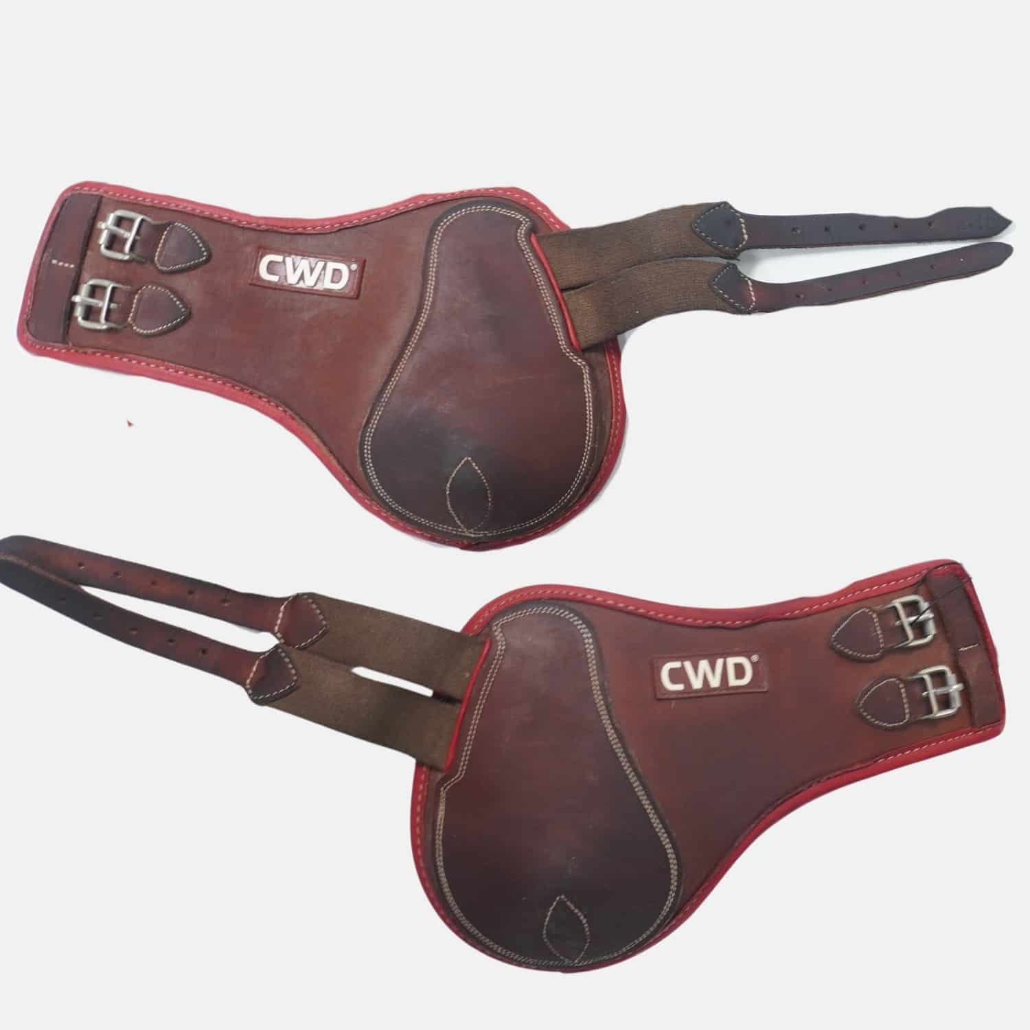 Cwd-Sellier-Protege-Boulets-Ouverts-Boucle-Neoprene-Mademoiselle-ChataigneRou-cheval-occasion-2 Cwd Sellier - Protège-Boulets Ouverts Boucle Néoprène Mademoiselle Châtaigne/Rouge – Image 1