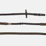 Cwd Sellier - Rênes Caoutchouc Contact Large Châtaigne – Image 2