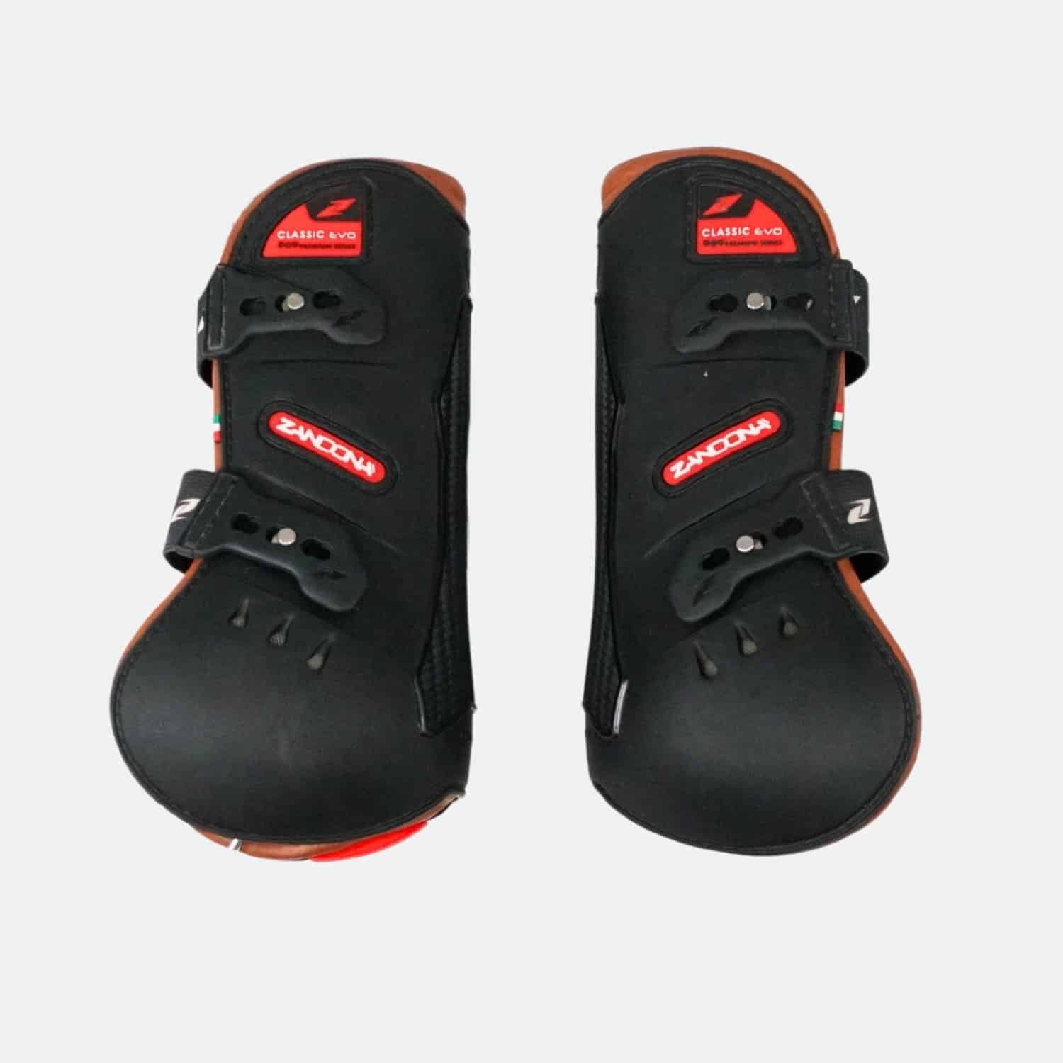 Zandona-Guetres-Ouvertes-Carbon-Air-Classic-Evo-Noir-Marron-cheval-occasion-1-ART0627706 Zandona - Guêtres Ouvertes Carbon Air Classic Evo Noir / Marron – Image 1